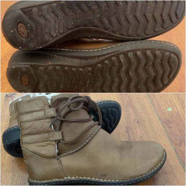 UGG(アグ)のUGG アグ　ショートブーツ　ブラウン　ベージュ　24㎝ レディースの靴/シューズ(ブーツ)の商品写真