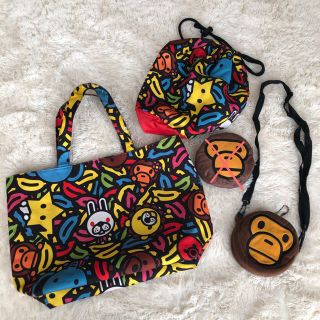 アベイシングエイプ(A BATHING APE)のエイプキッズ  ベビーマイロ　バックまとめ売り(トートバッグ)