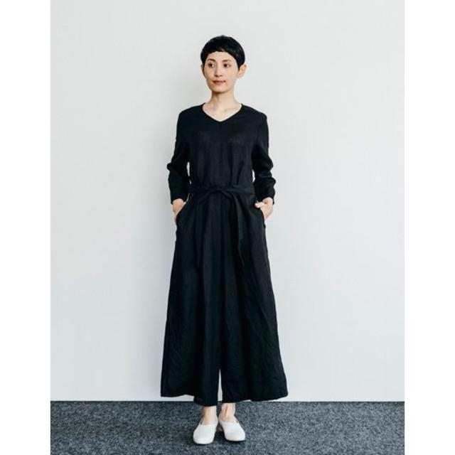 fog linen work(フォグリネンワーク)の新品◆fog linen work フォグリネンワーク ジャンプスーツ黒 レディースのパンツ(オールインワン)の商品写真