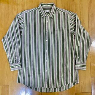 バーバリー(BURBERRY)の90s vintage Burberry 総柄ストライプシャツ Lサイズ(シャツ)