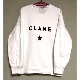 clane×converse 裏起毛スウェット　白　ホワイト　フリーサイズ