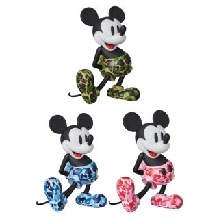 アベイシングエイプ(A BATHING APE)の3色セット VCD BAPE MICKEY MOUSE ミッキーマウス エイプ(キャラクターグッズ)