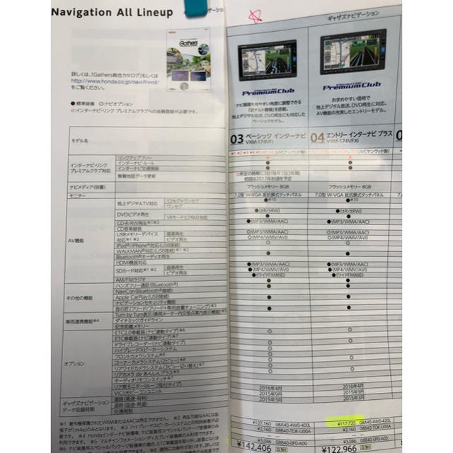 ホンダ(ホンダ)のホンダ　フリード　純正　カーナビ 自動車/バイクの自動車(カーナビ/カーテレビ)の商品写真