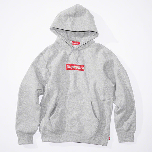 販促ツール Supreme Swarovski Box Logo パーカー グレー S パーカー ...