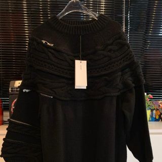 サカイ(sacai)の【sacai】ジップデザイン ケーブル ニット セーター(ニット/セーター)