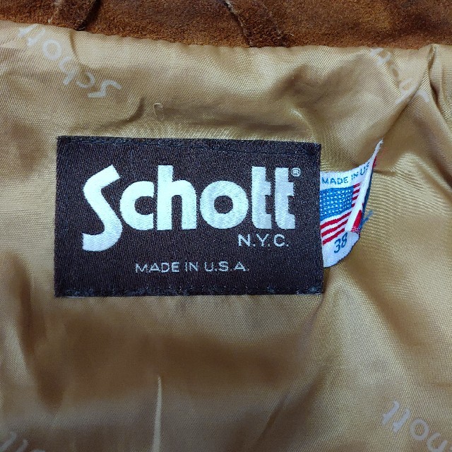 schott(ショット)のSchott ショット　スエード　Gジャンタイプ　キャメル　38 メンズのジャケット/アウター(レザージャケット)の商品写真