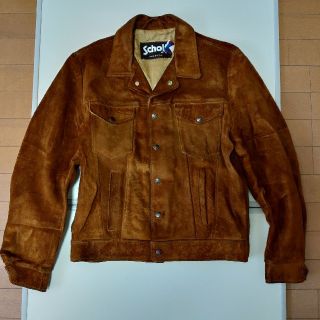 ショット(schott)のSchott ショット　スエード　Gジャンタイプ　キャメル　38(レザージャケット)