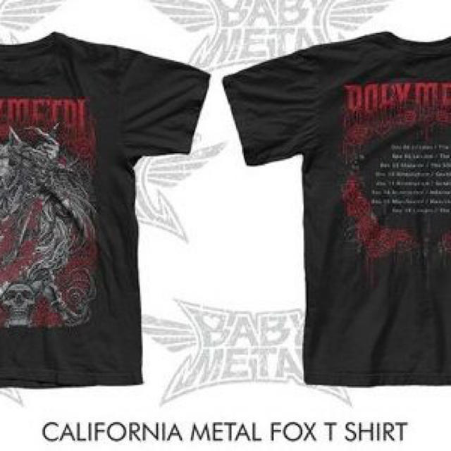 BABYMETAL(ベビーメタル)のBABYMETAL「CALIFORNIA METAL FOX」TEE XLサイズ エンタメ/ホビーのタレントグッズ(ミュージシャン)の商品写真