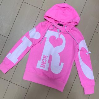 ロニィ(RONI)のRONI  パーカー　ピンク　ビッグ　ロゴ　トップス   トレーナー  長袖(ジャケット/上着)