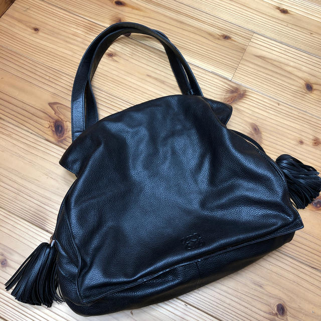在庫有り お買い得 LOEWE フラメンコ ブラック タッセル - ショルダー