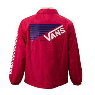 最値!定価 11880円!新品!バンズ VANS コーチジャケット 赤 Lサイズ