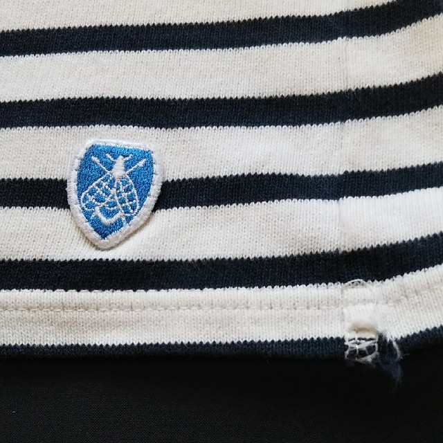 ORCIVAL(オーシバル)のORCIVAL 白×紺 長袖 ボーダー バスクシャツ レディースのトップス(カットソー(長袖/七分))の商品写真