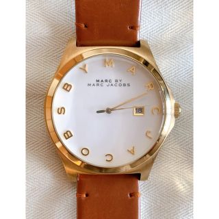 マークバイマークジェイコブス(MARC BY MARC JACOBS)のMarc by Marc Jacobs 腕時計 ゴールド×ブラウンレザー(腕時計)