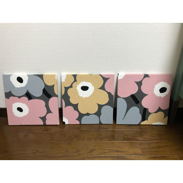 marimekko(マリメッコ)のマリメッコ  ファブリック　パネル　3枚セット ハンドメイドのインテリア/家具(インテリア雑貨)の商品写真