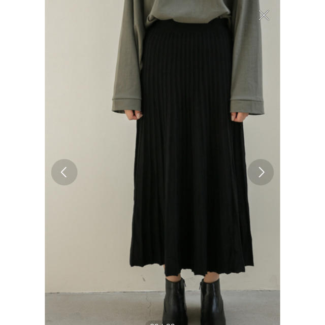 　ニットロング丈フレアスカート レディースのスカート(ロングスカート)の商品写真