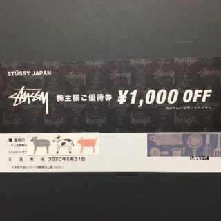 ステューシー(STUSSY)のTSI STUSSY ステューシー 6000円分　株主優待券(ショッピング)