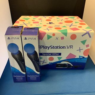 プレイステーションヴィーアール(PlayStation VR)の新品PlayStationVR SpecialOfferカメラ同梱版Move×２(家庭用ゲーム機本体)