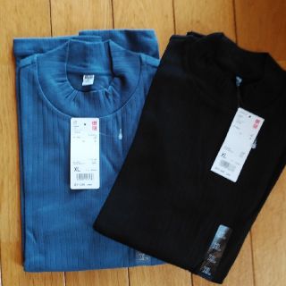 ユニクロ(UNIQLO)の【専用】・ユニクロリブカットソー2枚セット(カットソー(半袖/袖なし))