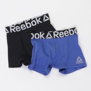 リーボック(Reebok)のリーボック トレーニング ボクサー ブリーフ ブルー・ブラック 2枚組(ボクサーパンツ)