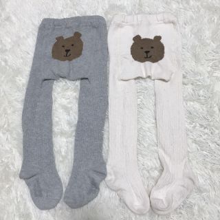 ベビーギャップ(babyGAP)の【babyGAP】12〜24m くまさんケーブルニットタイツ 2足セット(靴下/タイツ)