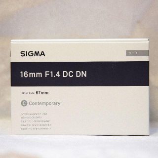 シグマ(SIGMA)の【新品未開封】SIGMA 16mm F1.4 DC DN SONY Eマウント(ミラーレス一眼)