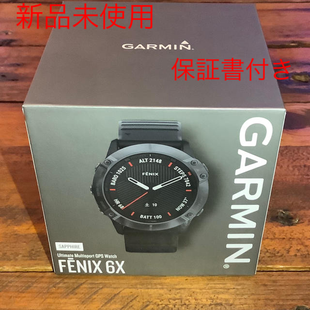 GARMIN(ガーミン)の新品 Garmin fenix 6X Sapphire Black DLC  メンズの時計(腕時計(デジタル))の商品写真