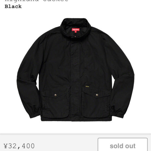 supreme highland jacket シュプリームブラックBlack黒サイズ