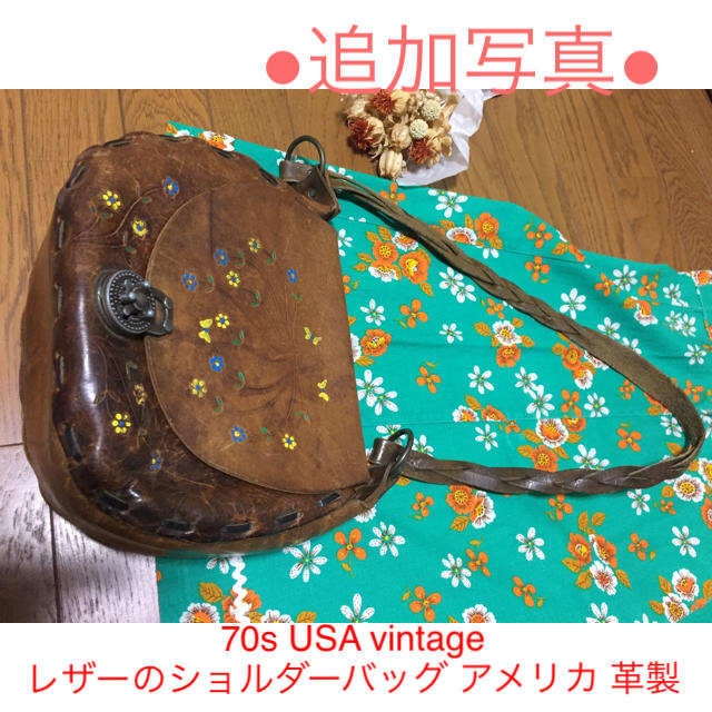 ●追加写真● 70s USA vintage  レザーのショルダーバッグ