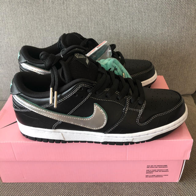 25.5cm NIKE SB DUNK LOW DIAMOND 黒 1