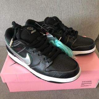 ナイキ(NIKE)の25.5cm NIKE SB DUNK LOW DIAMOND 黒(スニーカー)