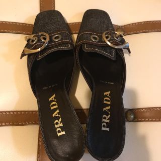 プラダ(PRADA)のさらに値下げしました！プラダデニムミュール 36 2/1 23.5(ミュール)