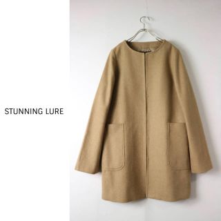 スタニングルアー(STUNNING LURE)のスタニングルアー STUNNING LURE☆キャメルノーカラージャケット 38(ノーカラージャケット)