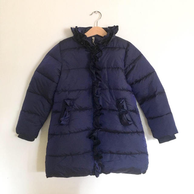 ZARA KIDS(ザラキッズ)の新品 キッズ 110-130cm リアルファー付きフェザーダウンコート  キッズ/ベビー/マタニティのキッズ服女の子用(90cm~)(コート)の商品写真