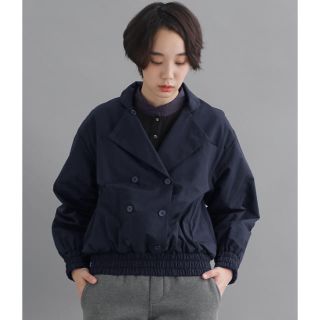 メルロー(merlot)の完売！merlot IKYU ダブルボタンブルゾン ネイビー　新品(ブルゾン)