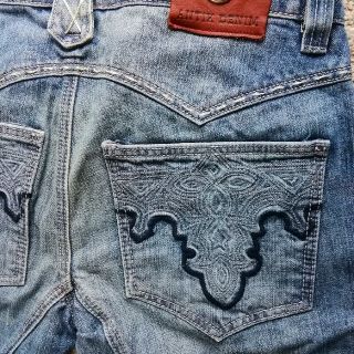 アンティークデニム(ANTIK DENIM)の⚡売切御免！【希少新品】 アンティックデニム ダメージ加工ブルーデニム M美刺繍(デニム/ジーンズ)