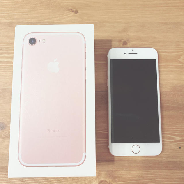 【美品☆】iPhone7 本体 Rose Gold 128 GB SIMフリー スマートフォン本体 スマートフォン/携帯電話 家電・スマホ・カメラ 春早割