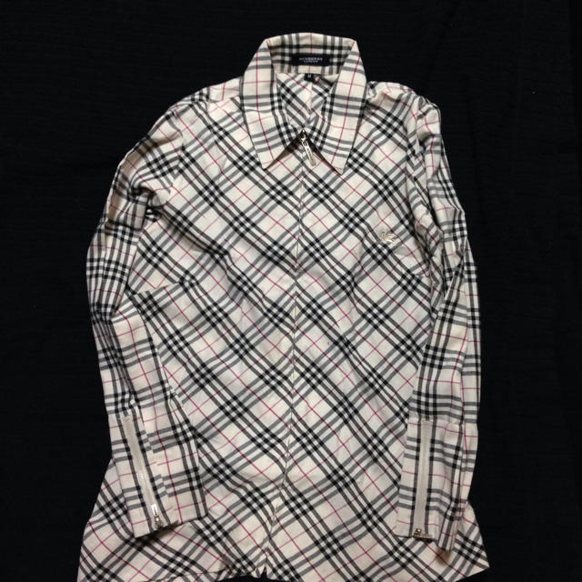 BURBERRY - バーバリー レディース ジップアップ長袖シャツ チェック ホース刺繍の通販 by 値下げ不可。即購入可｜バーバリーならラクマ