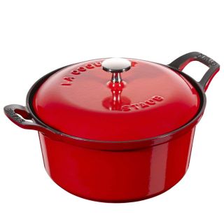 ストウブ(STAUB)の【staub】ヴィンテージ ココットラウンド チェリーレッド 20cm(鍋/フライパン)