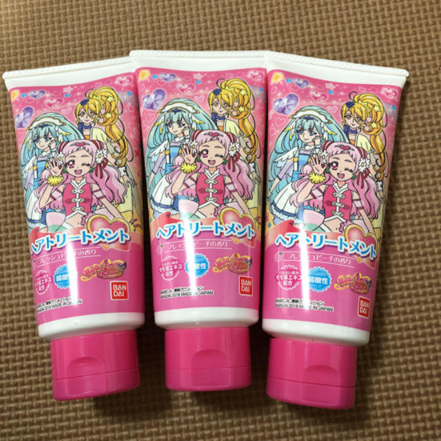 新品 ヘアトリートメント HUGっと!プリキュア 3本セット エンタメ/ホビーのおもちゃ/ぬいぐるみ(キャラクターグッズ)の商品写真