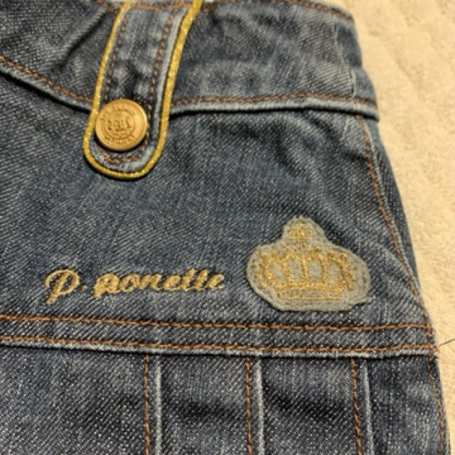 pom ponette(ポンポネット)のポンポネット　デニムプリーツスカート　Mサイズ　150cm キッズ/ベビー/マタニティのキッズ服女の子用(90cm~)(スカート)の商品写真