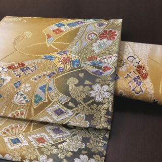 正絹 振袖用 西陣織 袋帯 熨斗目(帯)