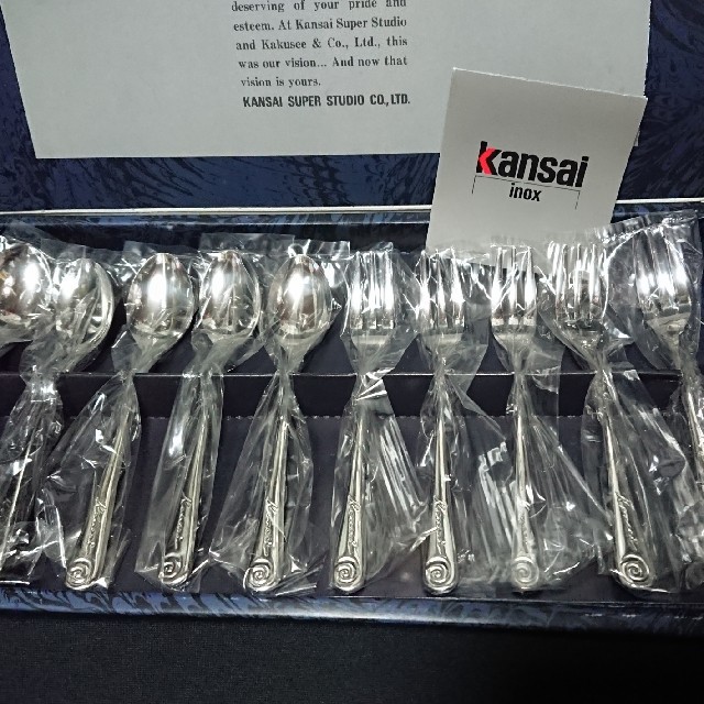 Kansai Yamamoto(カンサイヤマモト)のKANSAI inox☆スプーン&フォーク10本セット インテリア/住まい/日用品のキッチン/食器(カトラリー/箸)の商品写真