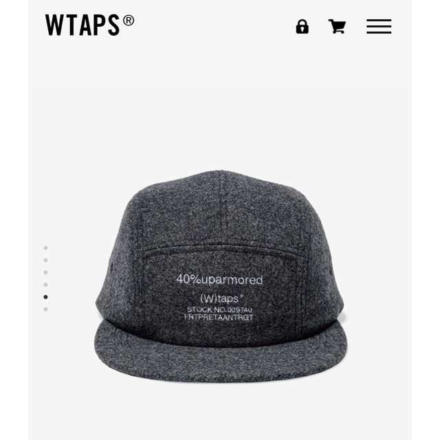 W)TAPS ダブルタップス CAP. WOPO. MELTON GRAYキャップ