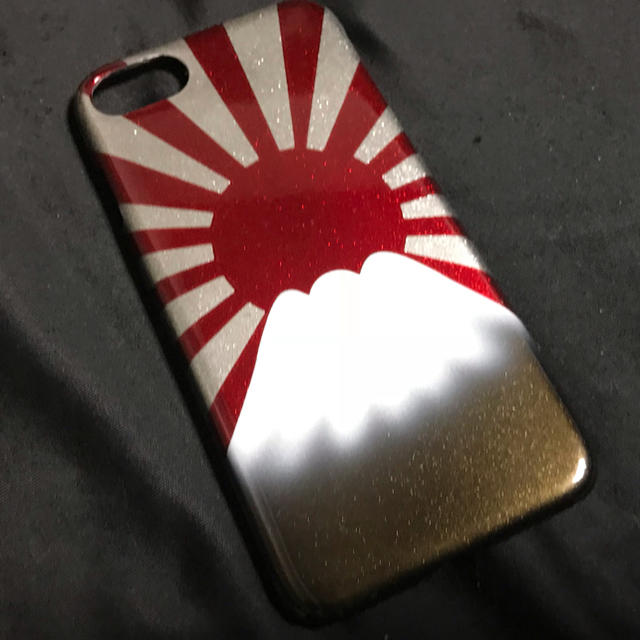 ラメ 敷き詰め 富士日章 iPhone カバー ケース カスタムペイント 塗装