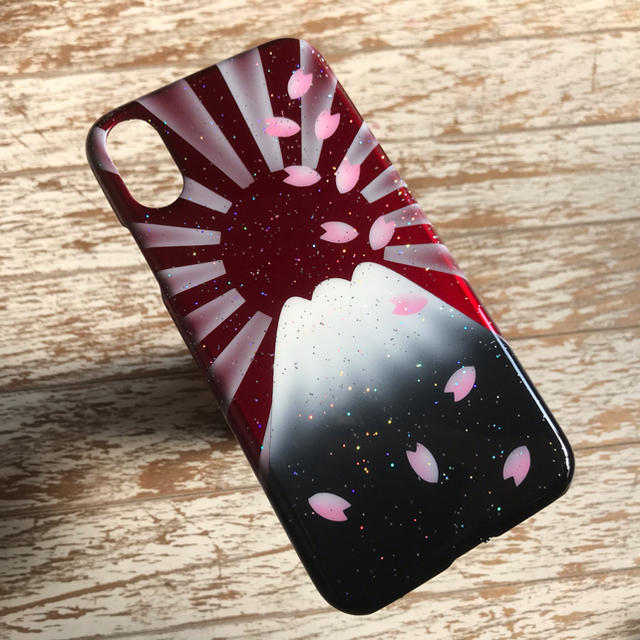 富士日章 7色ラメ 桜 iPhone カバー ケース