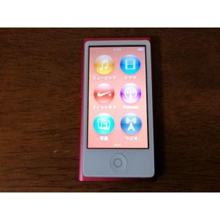 アップル(Apple)のiPod nano 第7世代(16GB) ピンク+充電ケーブル(ポータブルプレーヤー)