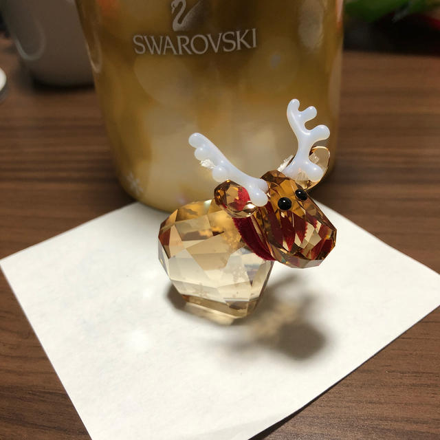 SWAROVSKI(スワロフスキー)のスワロフスキー トナカイ 置物 エンタメ/ホビーの美術品/アンティーク(ガラス)の商品写真