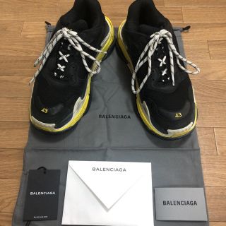 バレンシアガ(Balenciaga)のBALENCIAGA triple Sブラック×イエロー　43(スニーカー)