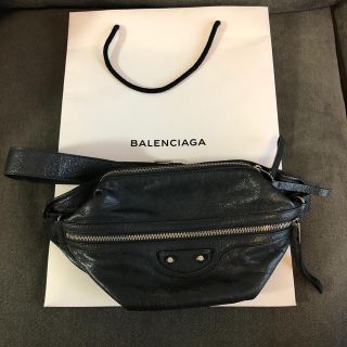 Balenciaga - BALENCIAGA バレンシアガ ウエストポーチ グレー レザー