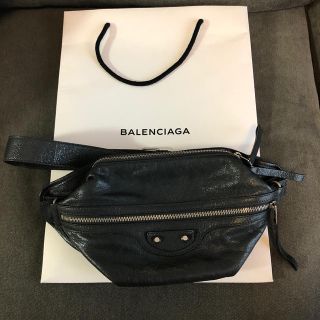 バレンシアガ(Balenciaga)のBALENCIAGA バレンシアガ ウエストポーチ グレー レザー (ウエストポーチ)